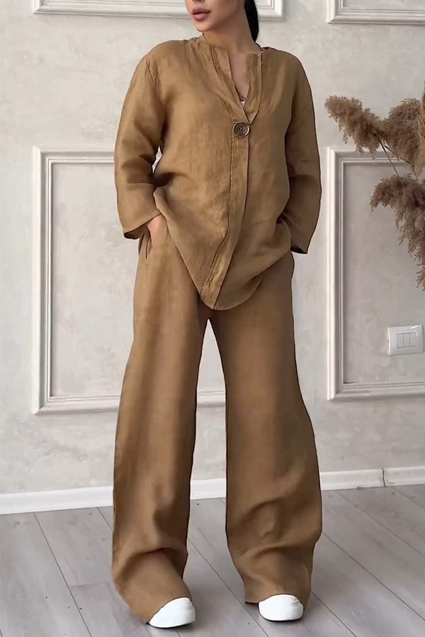 Unexiah | Casual set met speelse knopen