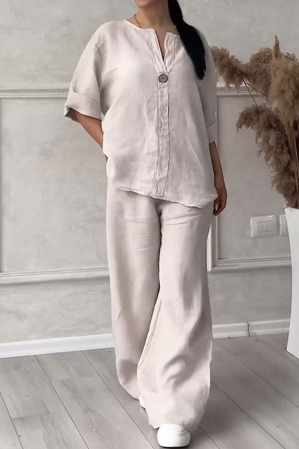 Unexiah | Casual set met speelse knopen