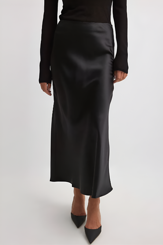 Alexandra™ | Satin Midi Rok