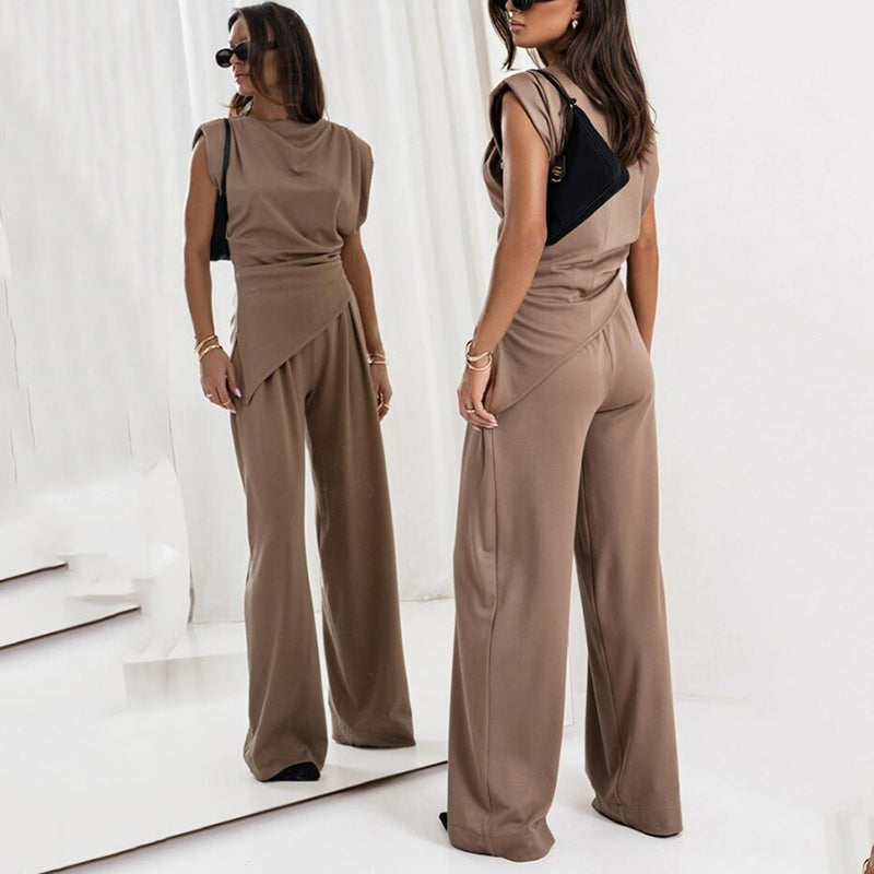 Alya™ | Elegant effen tweedelige set voor vrouwen